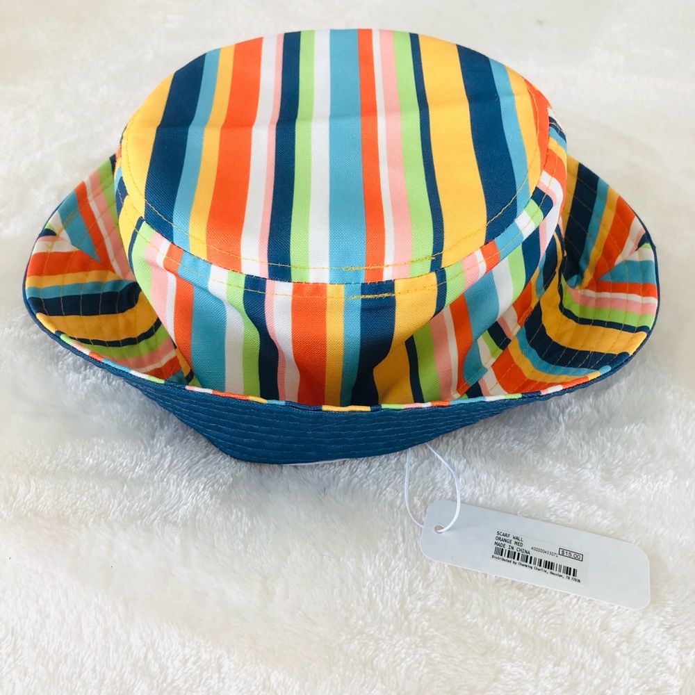 NEW striped bucket hat - NWT beach hat - Charming Charlie new with tags - vacay - Picture 4 of 6